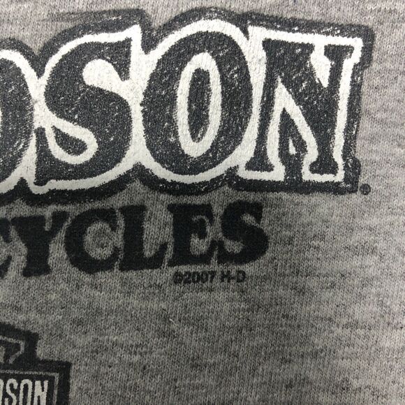 Vintage Harley Davidson Shirt Mens Large Gray Kuwait 2007 Motorcycle Eagle USA - Picture 7 of 8